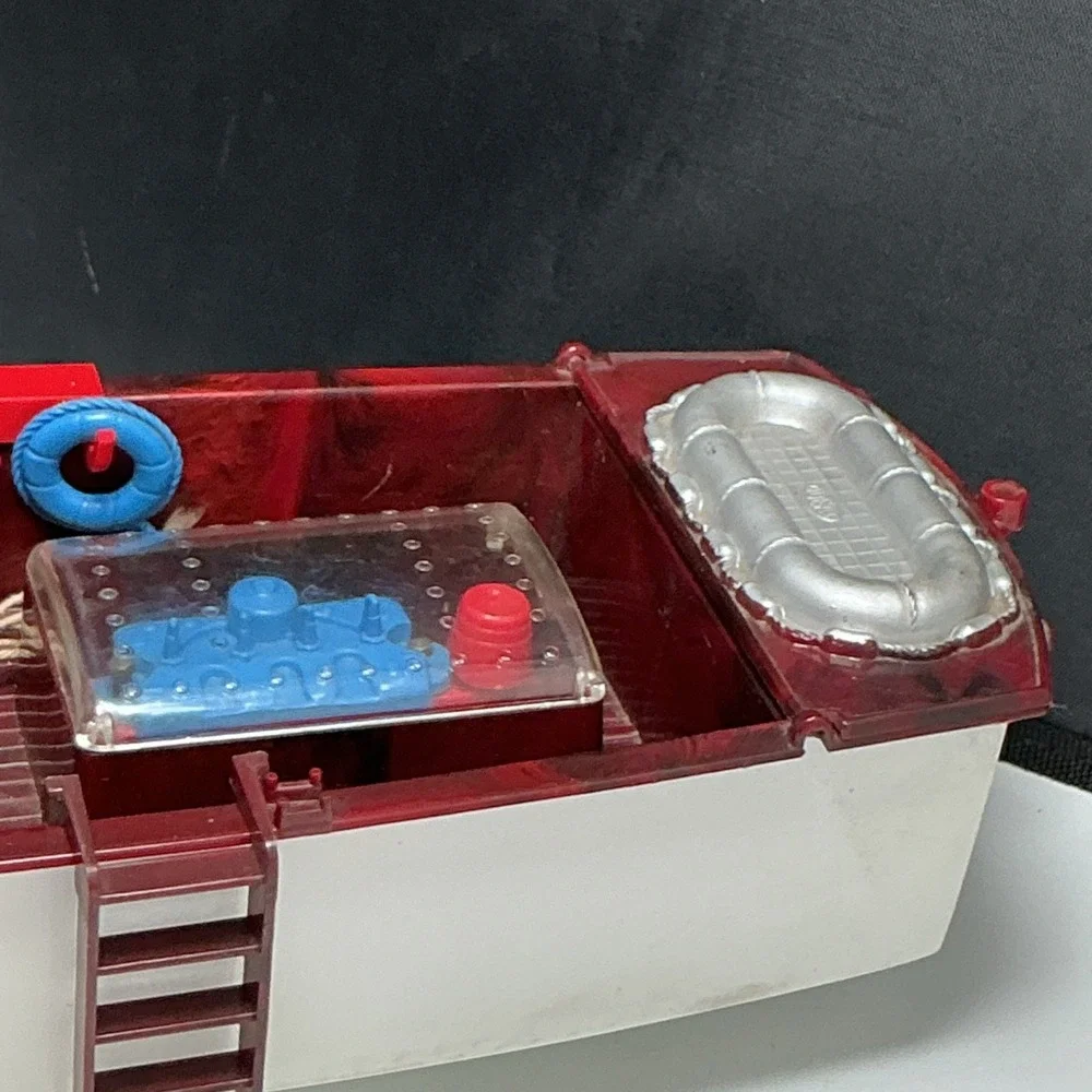 Vintage 1950s Ideal Fix-It Fun Harbor Launch Boat Toy Set Near Complete W/ Box
